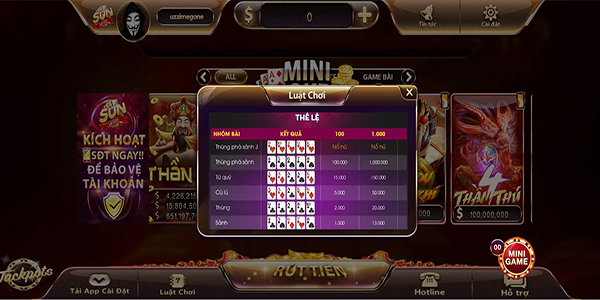 kinh nghiem choi game mini poker